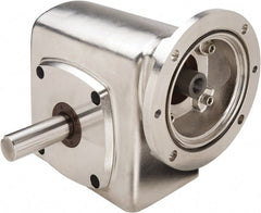 Boston Gear - 1-3/4 Centerline Distance, 60:1, 29 RPM Output, 0.35 Input Horsepower, 527 Lbs. Max Torque, Speed Reducer - Part No. SSF71860KB5GS, Single Shaft Left, 5/8" Bore, 3.81" High, 56C NEMA - Exact Tooling