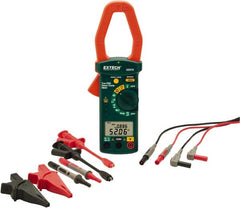 Extech - 4 Piece, Clamp Meter Test Kit - 600 Volt Max, LCD Display - Exact Tooling