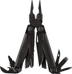 Leatherman - 21 Piece, Multi-Tool Set - Stainless Steel, 7" OAL, 4-3/8" Closed Length - Exact Tooling