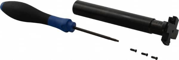 Seco - Shank Connection, 3/8" Cutting Width, 0.413" Depth of Cut, 1-1/2" Cutter Diam, 2 Tooth Indexable Slotting Cutter - 3/4" Shank Diam, R335.18 Toolholder, LNK.. 05.. Insert, Right Hand Cutting Direction - Exact Tooling