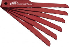 Ingersoll-Rand - 4" Long x 1/2" Thick, Bi-Metal Reciprocating Saw Blade - Scroll Profile, 10 to 14 TPI, Toothed Edge - Exact Tooling