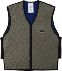 Ergodyne - Size 3XL, Gray Cooling Vest - 50 to 54" Chest, Zipper Front, Nylon - Exact Tooling