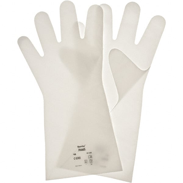 Ansell - 2.5 mil Thick, Chemical Resistant Gloves - White - Exact Tooling