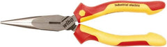 Wiha - 200mm OAL, 2-3/4" Jaw Length, Long Nose Side Cutting Pliers - Insulated Handles - Exact Tooling