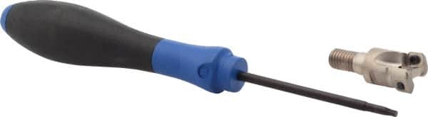 Seco - 5/8" Cut Diam, 0.03" Max Depth, M8 Modular Connection Indexable High-Feed End Mill - Screw Holding Method, LP.. 06 Insert, R217.21 Toolholder, Through Coolant - Exact Tooling