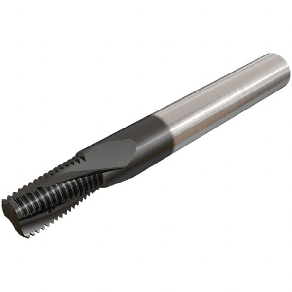 Iscar - G1/2-14 BSP, 0.6299" Cutting Diam, 5 Flute, Solid Carbide Helical Flute Thread Mill - Internal/External Thread, 26.3mm LOC, 101mm OAL, 16mm Shank Diam - Exact Tooling