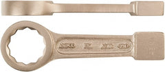 Ampco - 40mm 12 Point Striking Box Wrench - Single End, 9" OAL, Aluminum Bronze, Polished Finish - Exact Tooling