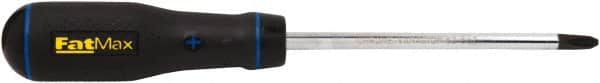 Stanley - #3, 11" OAL, Standard Phillips Screwdriver - 6" Blade Length, Round Shank, Ergonomic Handle - Exact Tooling