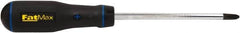 Stanley - #3, 11" OAL, Standard Phillips Screwdriver - 6" Blade Length, Round Shank, Ergonomic Handle - Exact Tooling