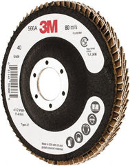 3M - Flap Disc - Cloth Backing, Arbor Attaching System - Exact Tooling