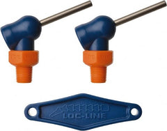 Loc-Line - 1/8" Hose Inside Diam x 1/16" Nozzle Diam, High-Pressure Coolant Hose Nozzle - NPT, for Use with Loc-Line Modular Hose System, 2 Pieces - Exact Tooling