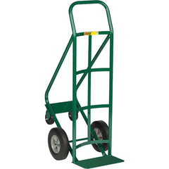 Little Giant - 800 Lb Capacity 47" OAH Hand Truck - Continuous Handle, Steel, Rubber Wheels - Exact Tooling