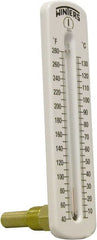Winters - 40 to 280°F, Industrial Thermometer with Standard Thermowell - 1 Inch Immersion Length, 2 Inch Stem Length, 8 Inch Long, 1/2 Inch Thread - Exact Tooling