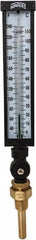 Winters - 30 to 240°F, Industrial Thermometer with Standard Thermowell - 3 Inch Immersion Length, 3-1/2 Inch Stem Length, 17 Inch Long, 3/4 Inch Thread - Exact Tooling