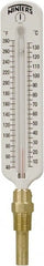 Winters - 40 to 280°F, Industrial Thermometer with Standard Thermowell - 1 Inch Immersion Length, 2 Inch Stem Length, 11 Inch Long, 1/2 Inch Thread - Exact Tooling