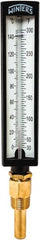 Winters - 30 to 300°F, Industrial Thermometer with Standard Thermowell - 2 Inch Immersion Length, 1.825 Inch Stem Length, 10 Inch Long, 1/2 Inch Thread - Exact Tooling