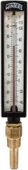 Winters - -40 to 110°F, Industrial Thermometer with Standard Thermowell - 2 Inch Immersion Length, 1.825 Inch Stem Length, 10 Inch Long, 1/2 Inch Thread - Exact Tooling