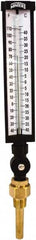 Winters - -40 to 110°F, Industrial Thermometer with Standard Thermowell - 3 Inch Immersion Length, 3-1/2 Inch Stem Length, 17 Inch Long, 3/4 Inch Thread - Exact Tooling