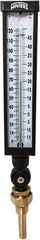 Winters - -15 to 120°F, Industrial Thermometer with Standard Thermowell - 3 Inch Immersion Length, 3-1/2 Inch Stem Length, 17 Inch Long, 3/4 Inch Thread - Exact Tooling