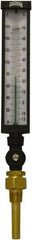 Winters - -15 to 160°F, Industrial Thermometer with Standard Thermowell - 3 Inch Immersion Length, 3-1/2 Inch Stem Length, 17 Inch Long, 3/4 Inch Thread - Exact Tooling