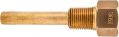 Winters - 4-1/2 Inch Overall Length, 1/2 Inch Thread, Brass Thermowell - 2-1/2 Inch Insertion Length - Exact Tooling