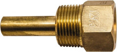 Winters - 4-1/2 Inch Overall Length, 3/4 Inch Thread, Brass Thermowell - 2-1/2 Inch Insertion Length - Exact Tooling