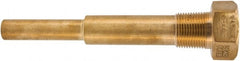 Winters - 6-3/4 Inch Overall Length, 3/4 Inch Thread, Brass Thermowell - 5 Inch Insertion Length - Exact Tooling