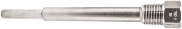 Winters - 10 Inch Overall Length, 3/4 Inch Thread, 316 Stainless Steel Thermowell - 7-1/2 Inch Insertion Length - Exact Tooling
