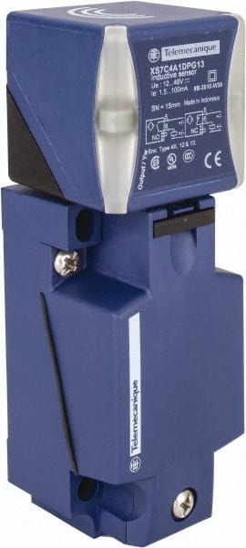 Telemecanique Sensors - NPN, PNP, NO/NC, 15mm Detection, Rectangular, Inductive Proximity Sensor - 2 Wires, IP65, IP67, IP69, 12 to 48 VDC, 40mm Long x 117mm Wide - Exact Tooling