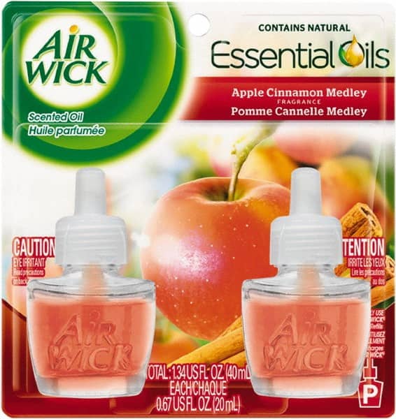 Air Wick - 0.67 oz Air Freshener Dispenser Refill - Apple Cinnamon, Compatible with Air Wick Oil Warmers - Exact Tooling