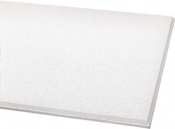Armstrong World - 24" Long x 24" Wide, Wet-Formed Mineral Fiber Acoustic Ceiling Tile - ASTM E1264 Specification, White - Exact Tooling