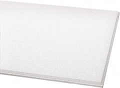 Armstrong World - 24" Long x 24" Wide, Wet-Formed Mineral Fiber Acoustic Ceiling Tile - ASTM E1264 Specification, White - Exact Tooling