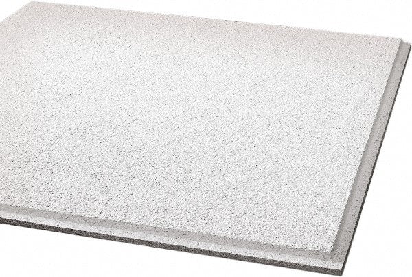 Armstrong World - 24" Long x 24" Wide, Wet-Formed Mineral Fiber Acoustic Ceiling Tile - ASTM E1264 Specification, White - Exact Tooling
