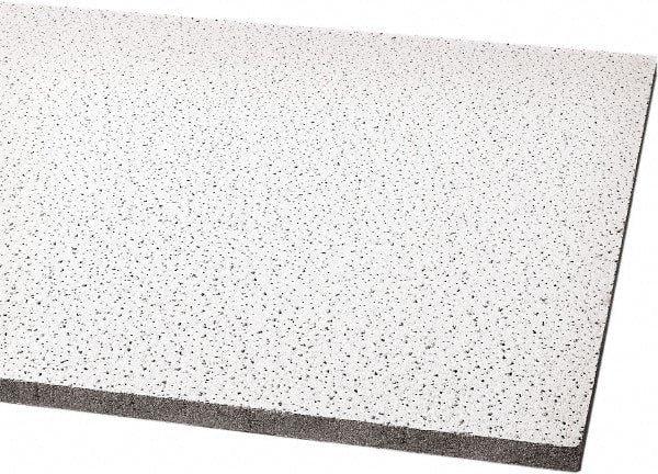 Armstrong World - 48" Long x 24" Wide, Wet-Formed Mineral Fiber Acoustic Ceiling Tile - ASTM E1264 Specification, White - Exact Tooling