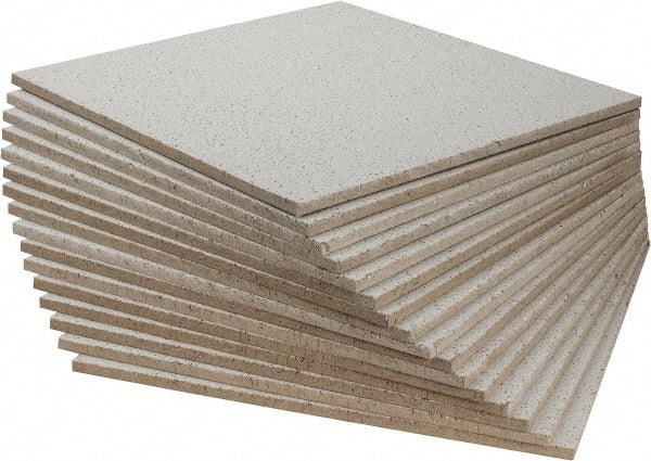 Armstrong World - 24" Long x 24" Wide, Wet-Formed Mineral Fiber Acoustic Ceiling Tile - ASTM E1264 Specification, White - Exact Tooling