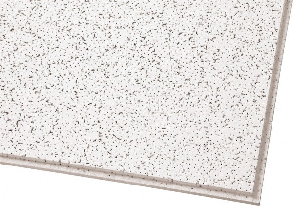 Armstrong World - 48" Long x 24" Wide, Wet-Formed Mineral Fiber Acoustic Ceiling Tile - ASTM E1264 Specification, White - Exact Tooling