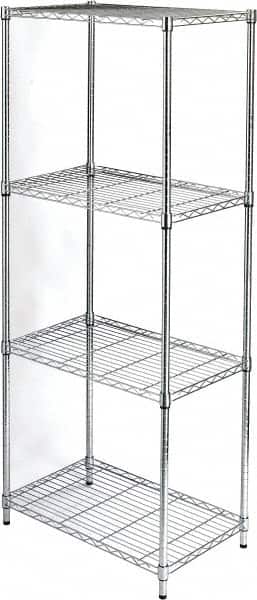 Quantum Storage - 4 Shelf Wire Shelving Unit - 30" Wide x 18" Deep x 72" High, - Exact Tooling