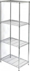 Quantum Storage - 4 Shelf Wire Shelving Unit - 30" Wide x 18" Deep x 72" High, - Exact Tooling