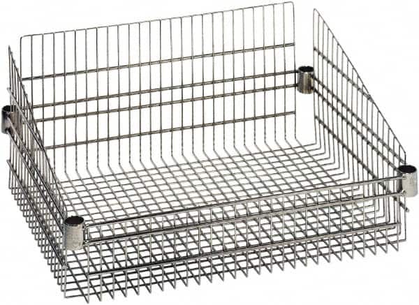 Quantum Storage - Wire Basket Unit - 24" Wide x 24" Deep x 10" High, - Exact Tooling