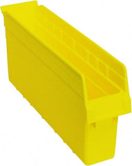 Quantum Storage - 17-7/8" Deep, Yellow Polypropylene Hopper Shelf Bin - 8" High x 4-3/8" Wide x 17-7/8" Long - Exact Tooling