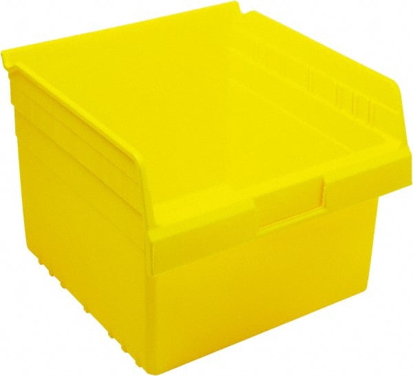 Quantum Storage - 11-5/8" Deep, Yellow Polypropylene Hopper Shelf Bin - 8" High x 11-1/8" Wide x 11-5/8" Long - Exact Tooling