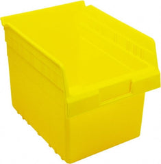 Quantum Storage - 11-5/8" Deep, Yellow Polypropylene Hopper Shelf Bin - 8" High x 8-3/8" Wide x 11-5/8" Long - Exact Tooling