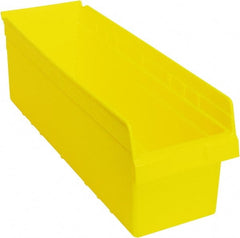 Quantum Storage - 23-5/8" Deep, Yellow Polypropylene Hopper Shelf Bin - 8" High x 8-3/8" Wide x 23-5/8" Long - Exact Tooling