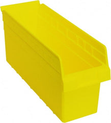 Quantum Storage - 17-7/8" Deep, Yellow Polypropylene Hopper Shelf Bin - 8" High x 6-5/8" Wide x 17-7/8" Long - Exact Tooling