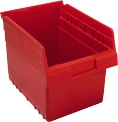 Quantum Storage - 11-5/8" Deep, Red Polypropylene Hopper Shelf Bin - 8" High x 8-3/8" Wide x 11-5/8" Long - Exact Tooling