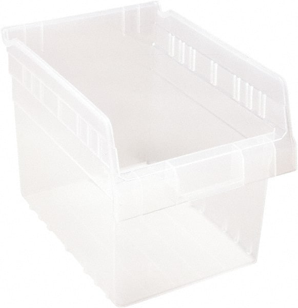 Quantum Storage - 11-5/8" Deep, Clear Polypropylene Hopper Shelf Bin - 8" High x 8-3/8" Wide x 11-5/8" Long - Exact Tooling