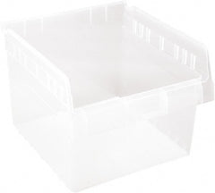 Quantum Storage - 11-5/8" Deep, Clear Polypropylene Hopper Shelf Bin - 8" High x 11-1/8" Wide x 11-5/8" Long - Exact Tooling