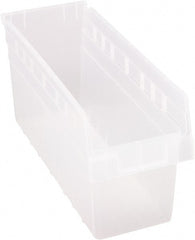 Quantum Storage - 17-7/8" Deep, Clear Polypropylene Hopper Shelf Bin - 8" High x 6-5/8" Wide x 17-7/8" Long - Exact Tooling