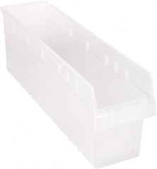 Quantum Storage - 23-5/8" Deep, Clear Polypropylene Hopper Shelf Bin - 8" High x 6-5/8" Wide x 23-5/8" Long - Exact Tooling