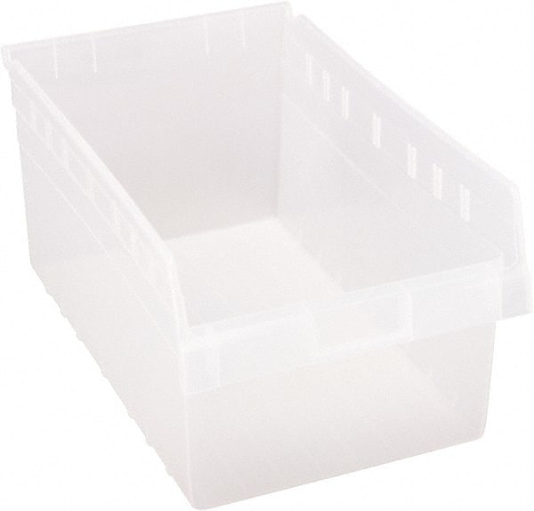 Quantum Storage - 23-5/8" Deep, Clear Polypropylene Hopper Shelf Bin - 8" High x 11-1/8" Wide x 23-5/8" Long - Exact Tooling